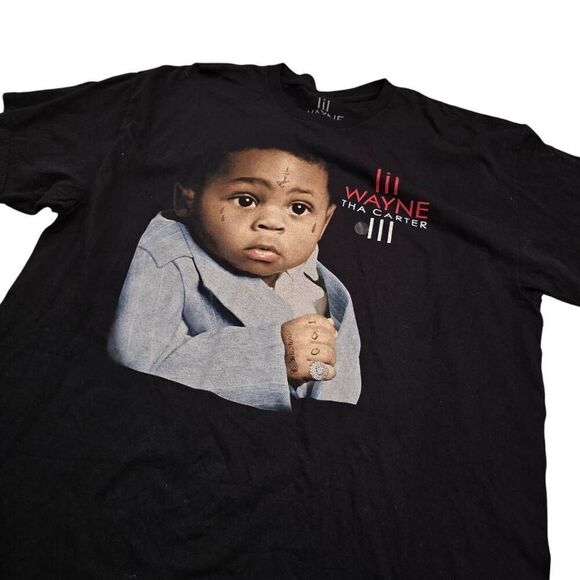 Lil Wayne Tha‎ Carter III 3 Shirt Mens XL Black 100% Cotton Pullover Graphic Tee - Picture 2 of 5